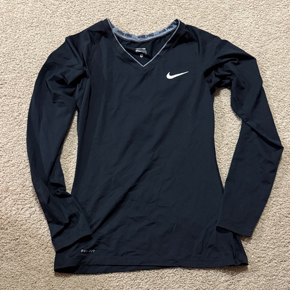 Nike Black Dri-FIT Long Sleeve Top